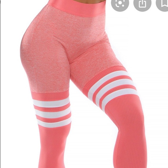 Bombshell Sportswear Pants & Jumpsuits Iso Peach Thigh High Sick